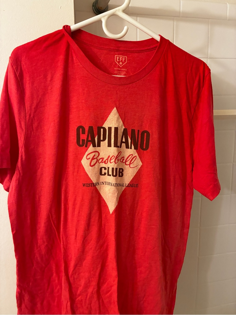 Ebbets Field Flannels Red Capilano Baseball Club Graphic Tee